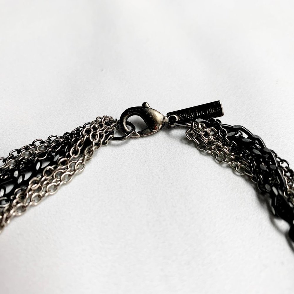 Three-Tone Knotted Rope Necklace - Picture 4 of 5